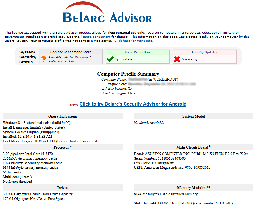 belarc advisor for mac download
